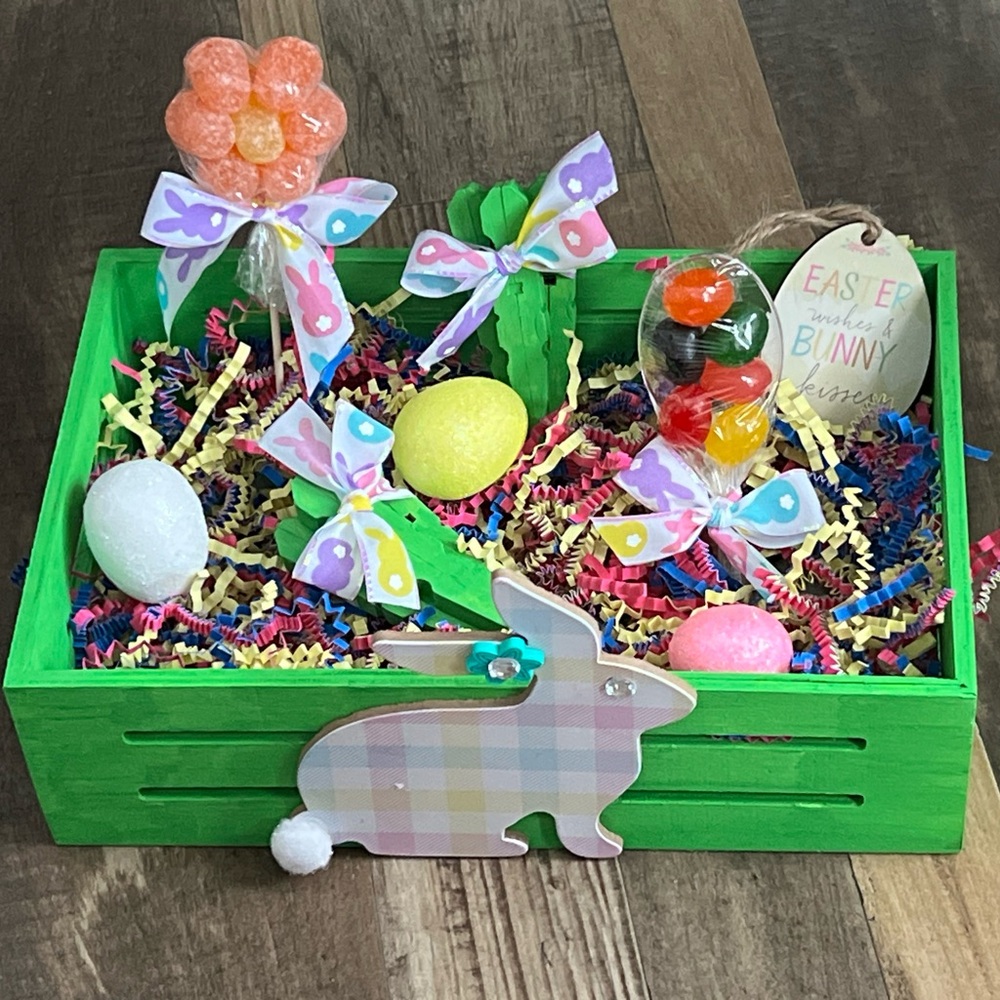 Vibrant Easter Green Crate Basket